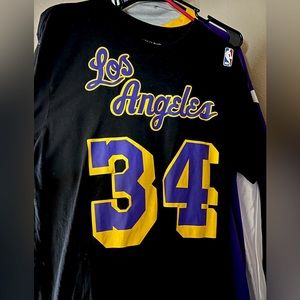 Large Los Angeles Lakers Shaq O’Neal jersey shirt (Black)